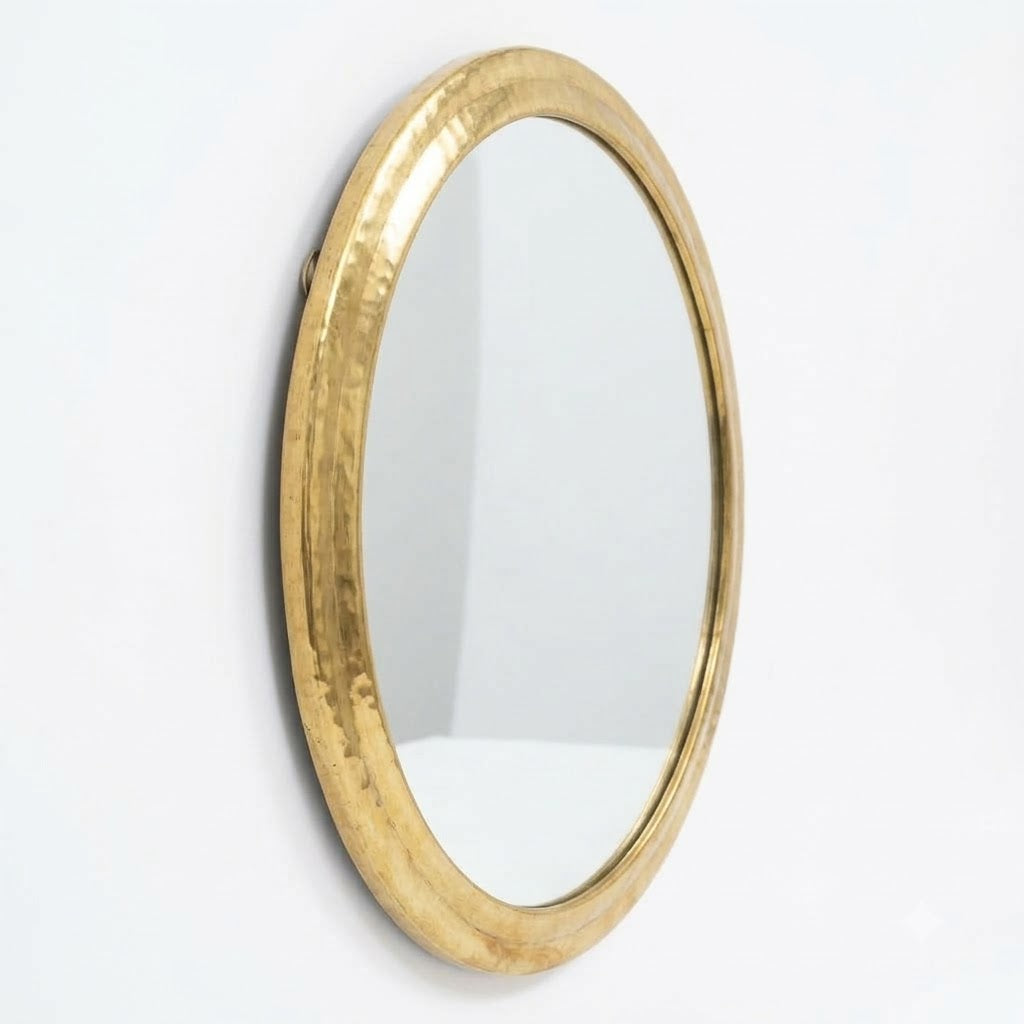 Mini Moroccan Brass Mirror — Round — 10 cm