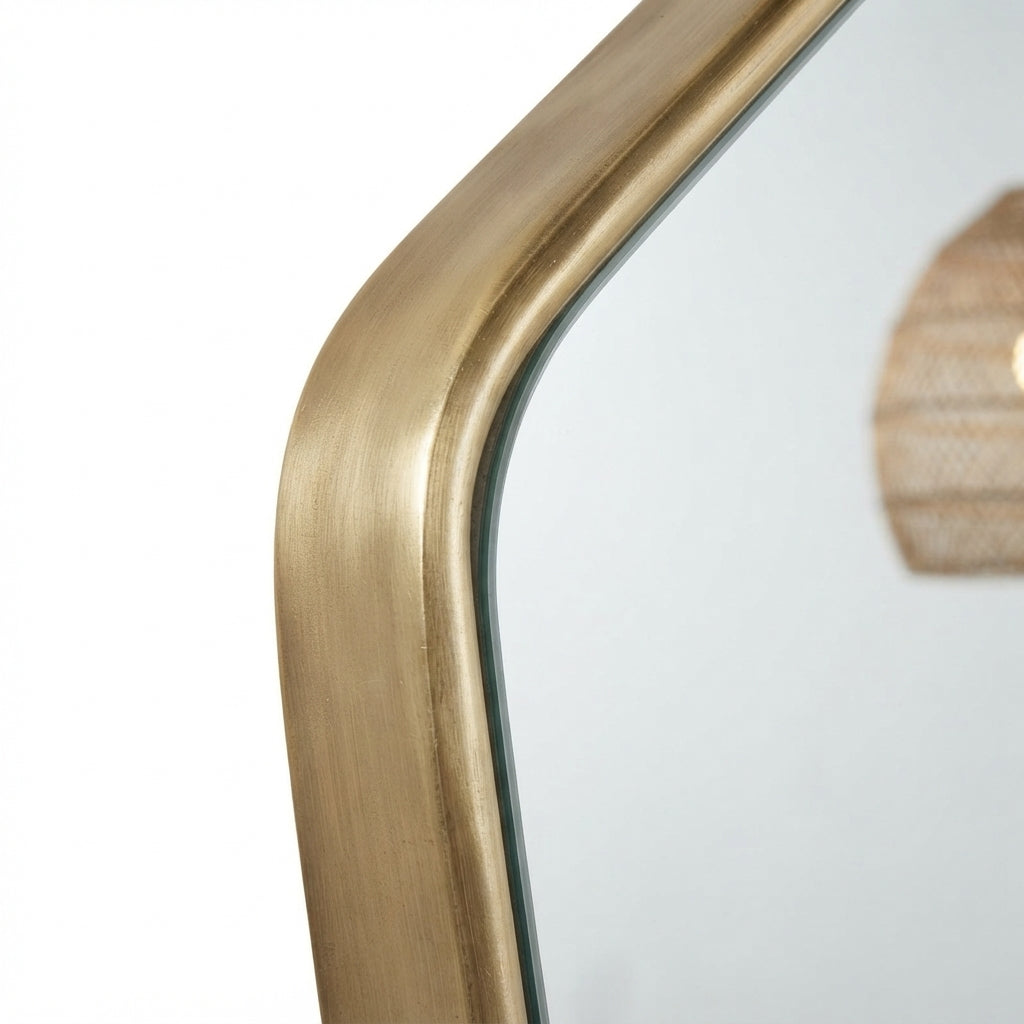 Moroccan Pebble Brass Mirror