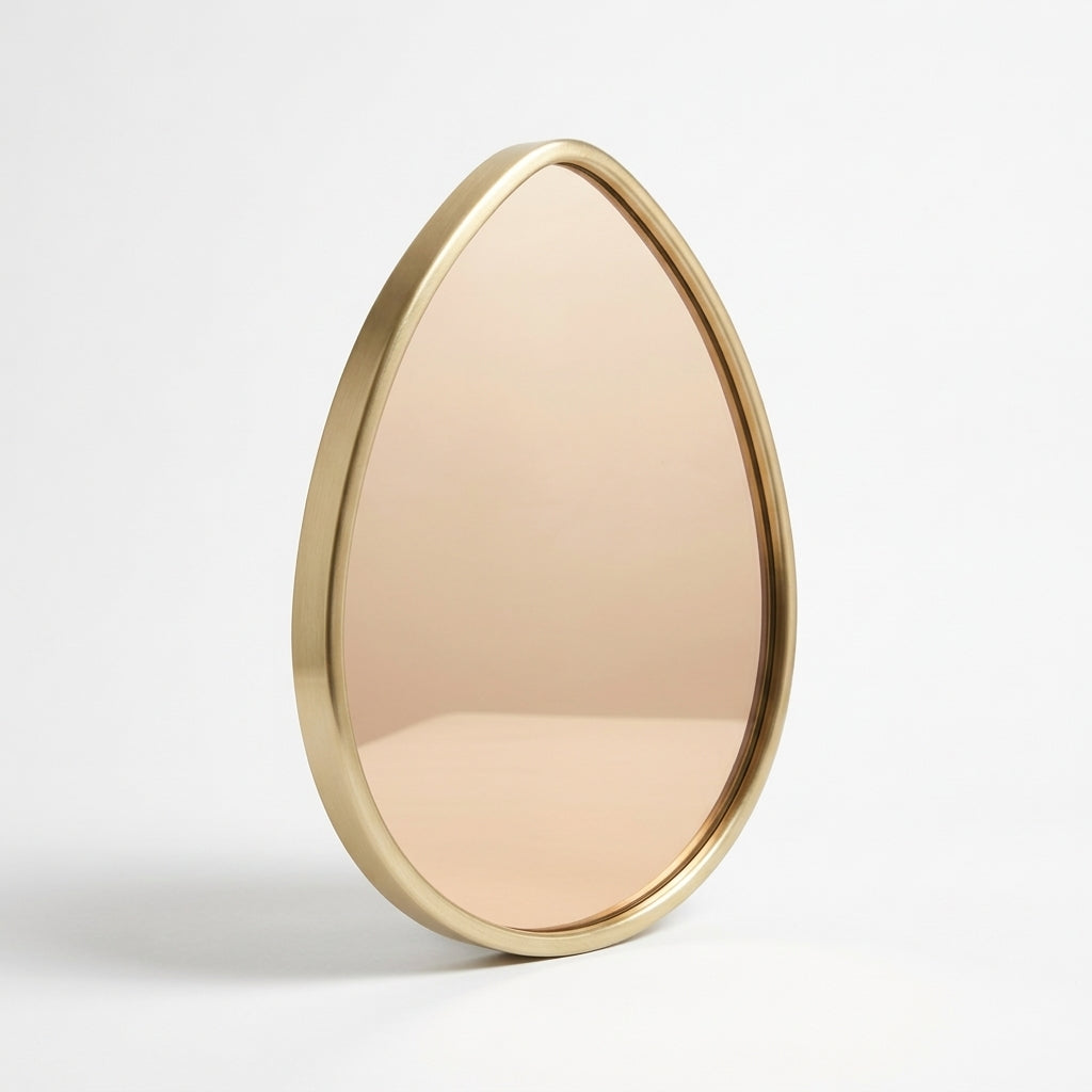 Moroccan Large Brass Egg Mirror