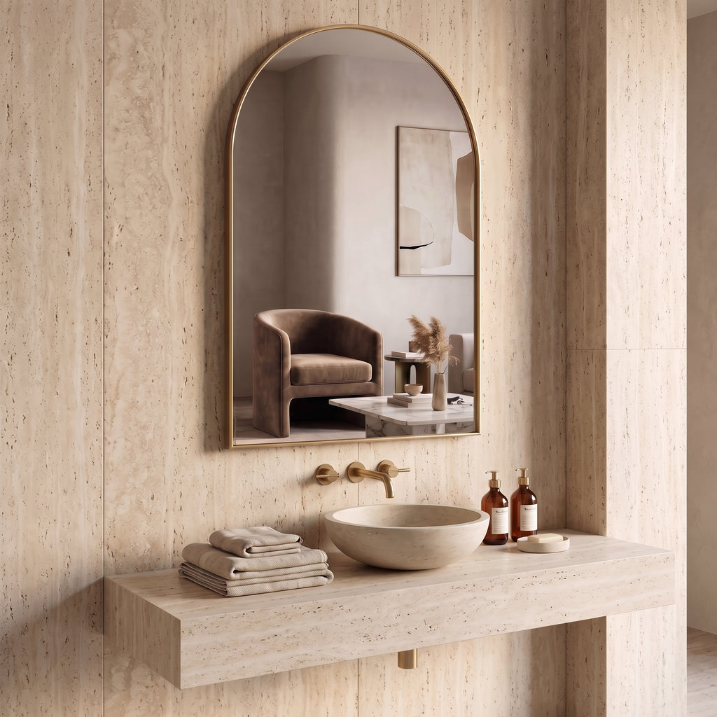 Moroccan Door-Arch Brass Mirror