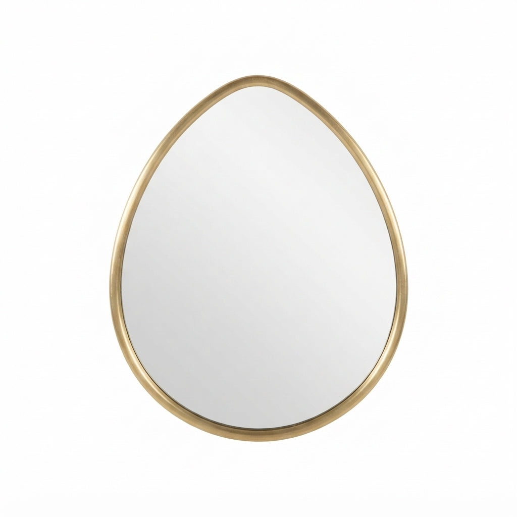 Moroccan Large Brass Egg Mirror