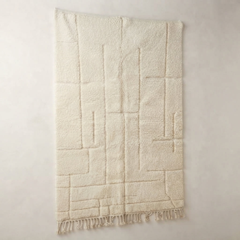 Authentic Moroccan Beni Ourain Wool Rug | 250 × 150 cm