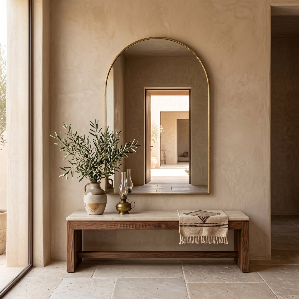 Moroccan Door-Arch Brass Mirror