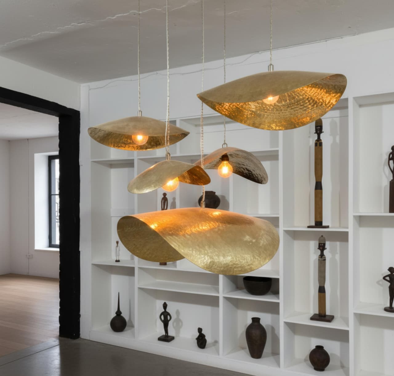 Handcrafted Moroccan Brass Pendant Light | Sculptural Chandelier