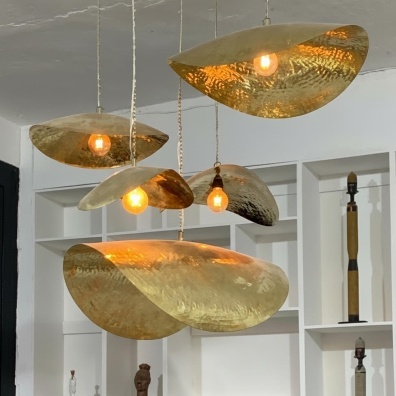 Handcrafted Moroccan Brass Pendant Light | Sculptural Chandelier