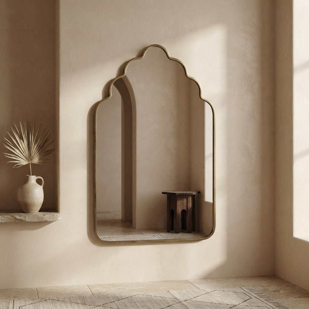 Moroccan Brass Mirror 120 × 60 cm | Chabichi