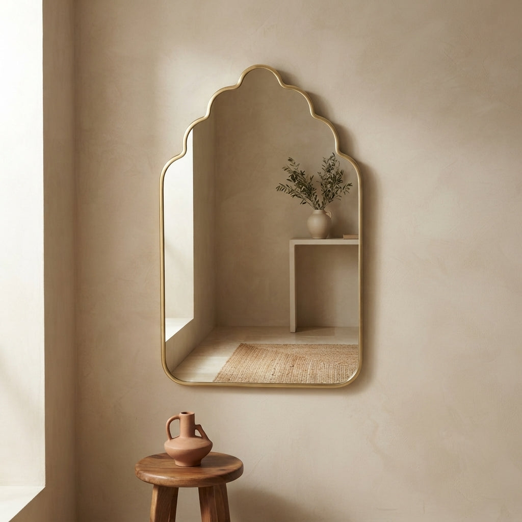 Moroccan Brass Mirror 120 × 60 cm | Chabichi