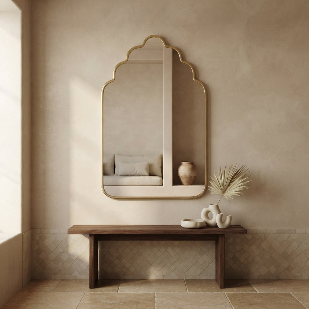 Moroccan Brass Mirror 120 × 60 cm | Chabichi