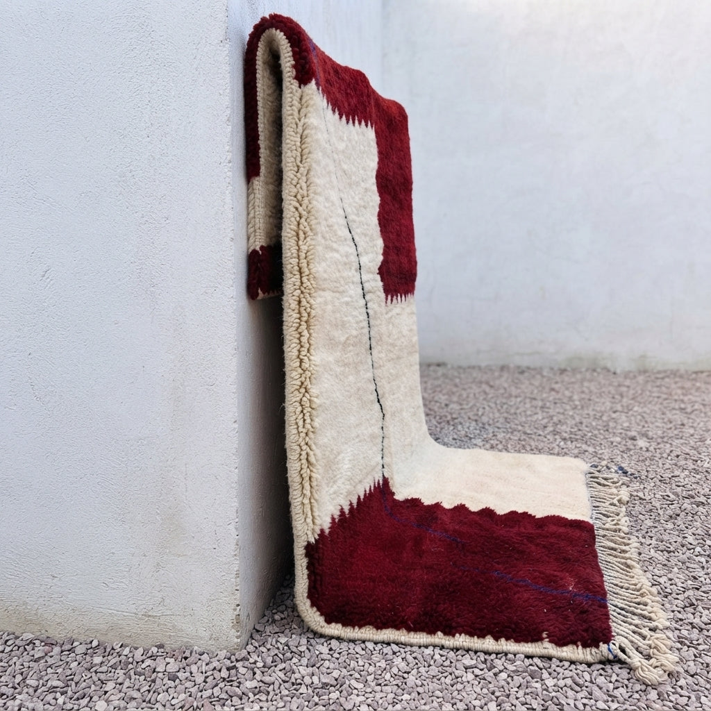 Handcrafted Abstract Moroccan Wool Rug, Terracotta Brown & Black Geometric Area Rug 300x270cm / 9.8x8.8ft, Luxury Large Berber Rug