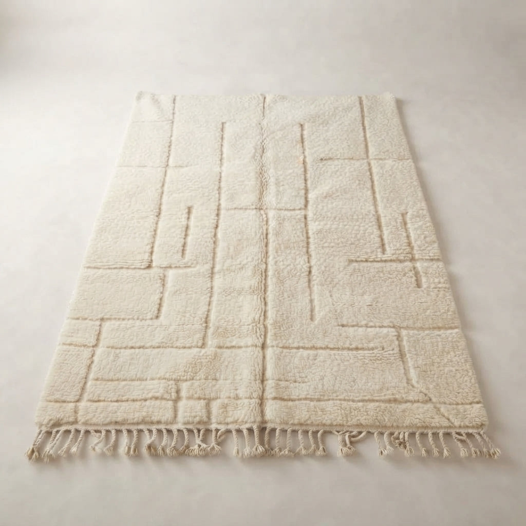 Authentic Moroccan Beni Ourain Wool Rug | 250 × 150 cm