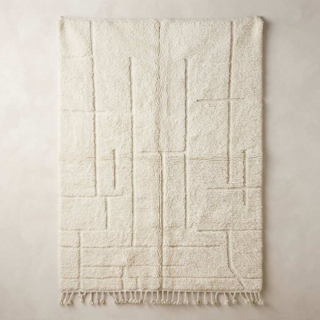 Authentic Moroccan Beni Ourain Wool Rug | 250 × 150 cm