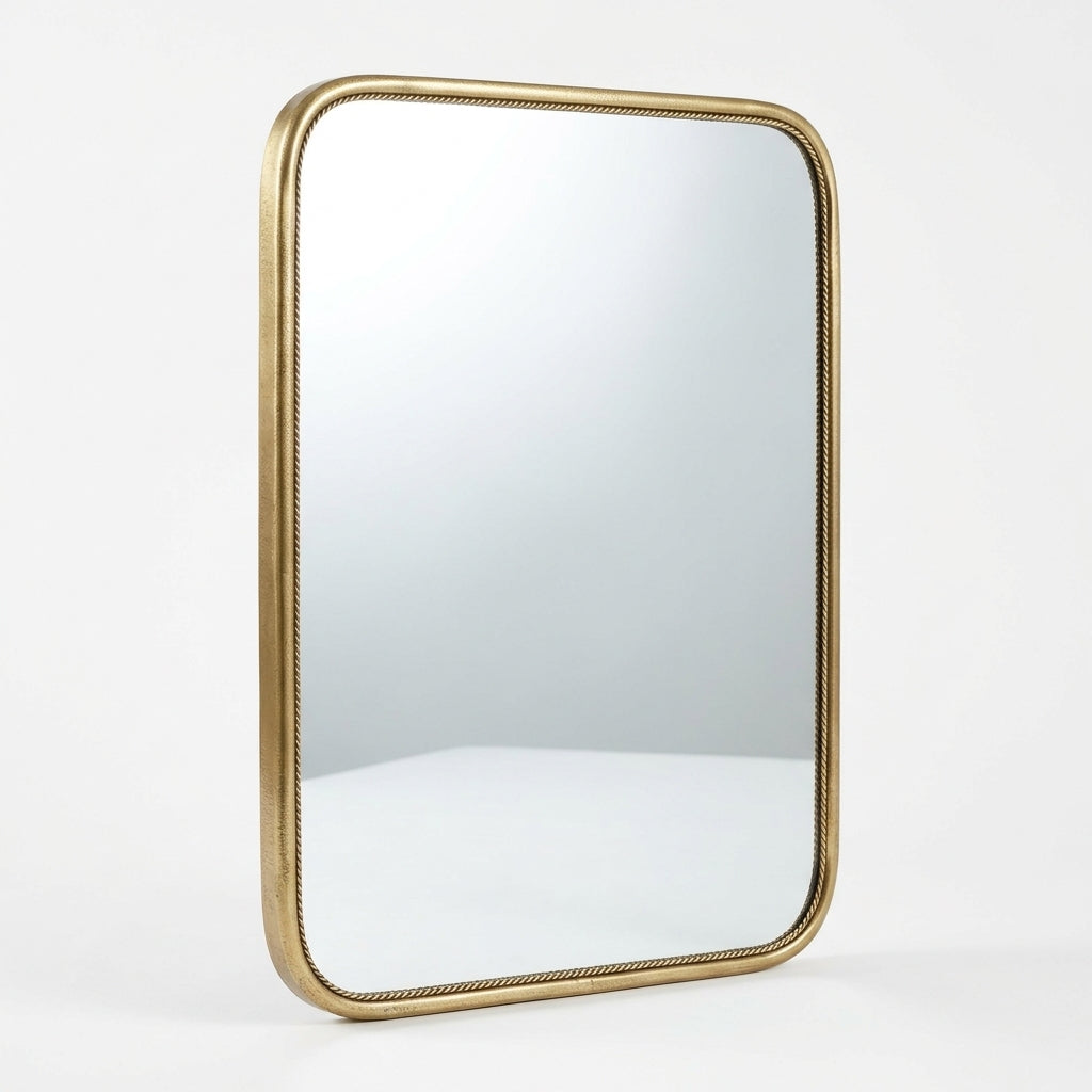 Gold-Framed Rectangular Mirror | Chabichi