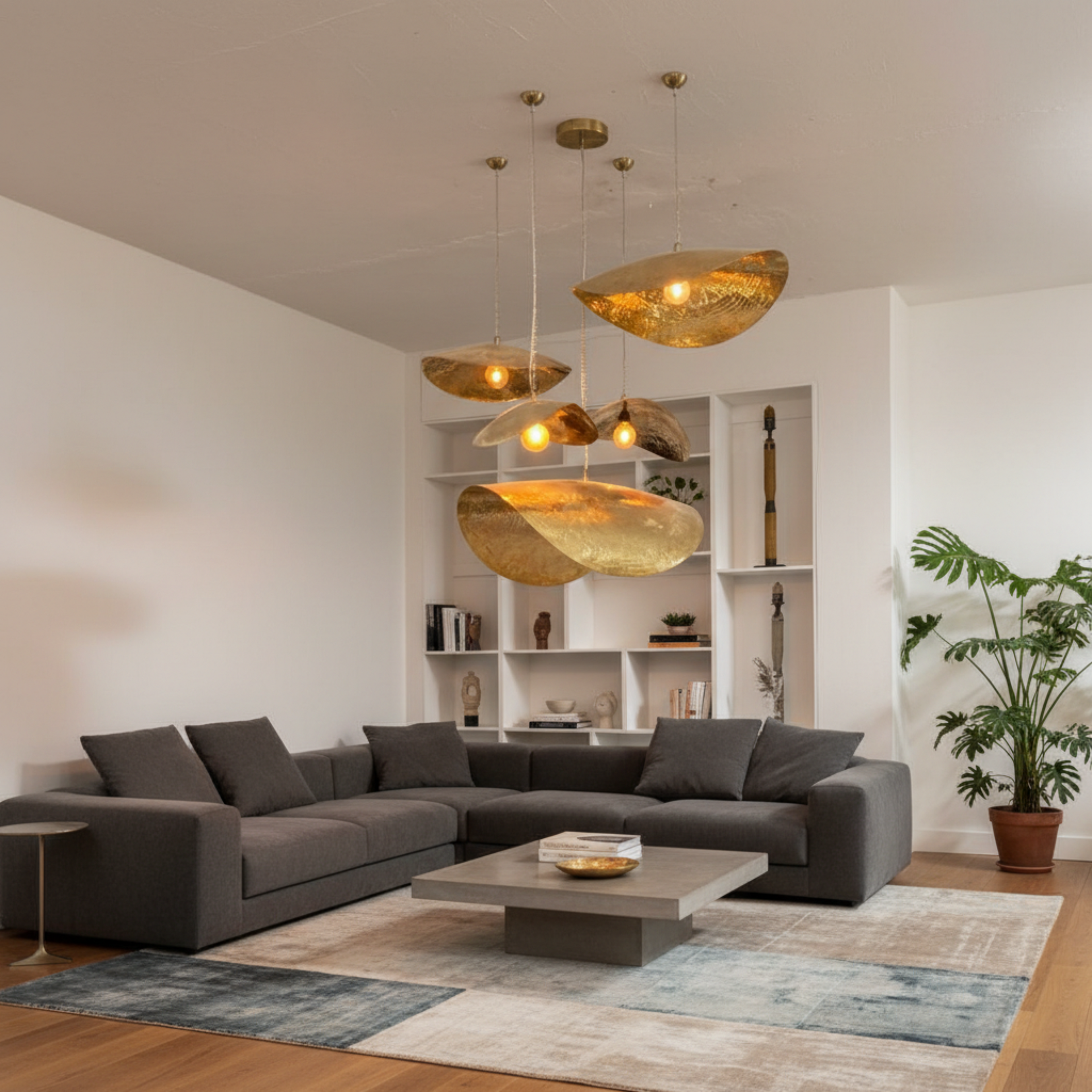 Handcrafted Moroccan Brass Pendant Light | Sculptural Chandelier