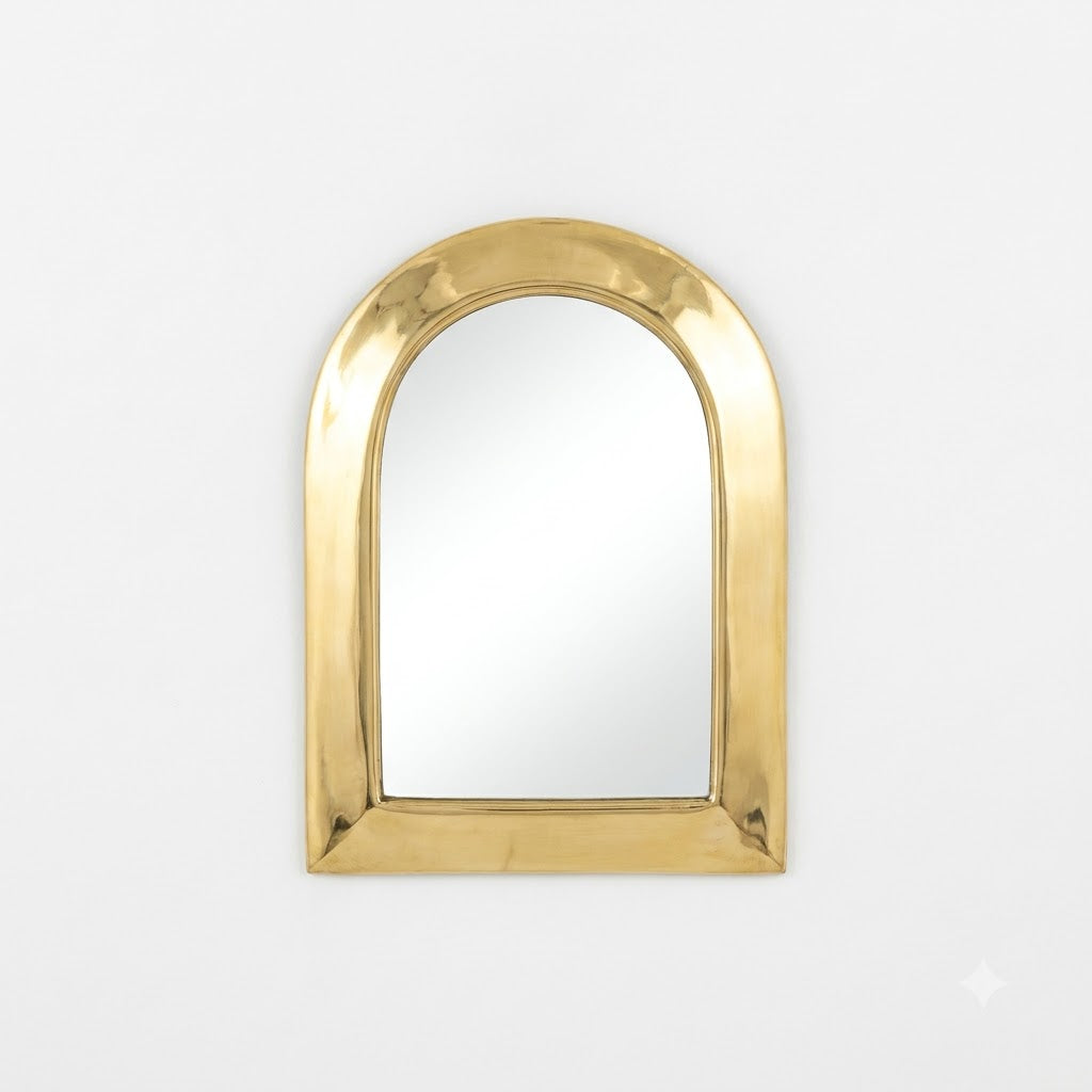 Mini Moroccan Brass Mirror — Arch — 10 cm